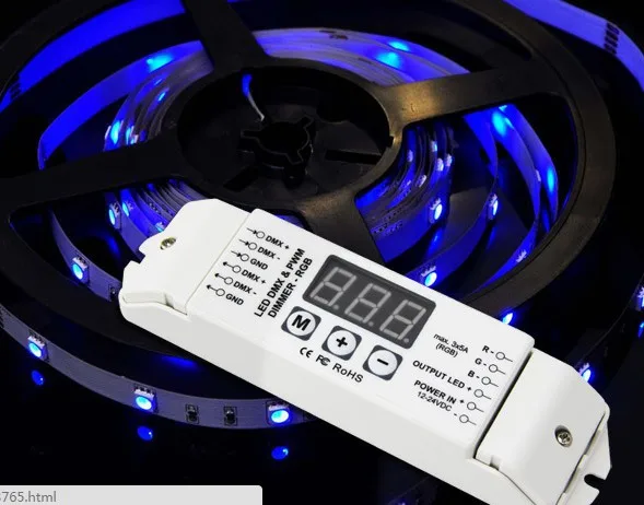 1X RGB 3CH DMX512 decoder RGB LED strip DMX512 decoder