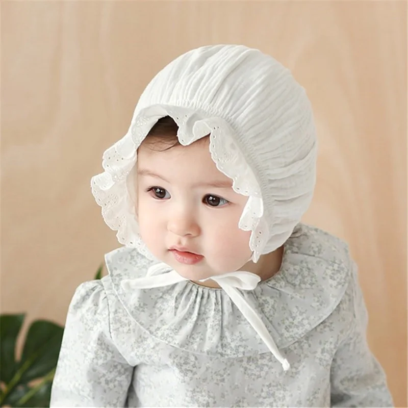 Lace Newborn Baby Hat Cute Cotton Kids Baby Girl Hat Cap Princess Infant Toddler Baby Bonnet Girls Summer Sun Hat Gifts