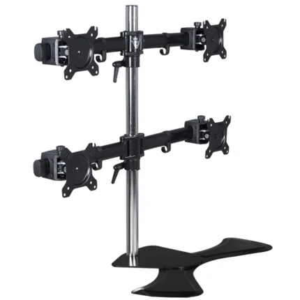 four screen 27inch lcd tv table mount monitor desk three support Led bracket lcd holder