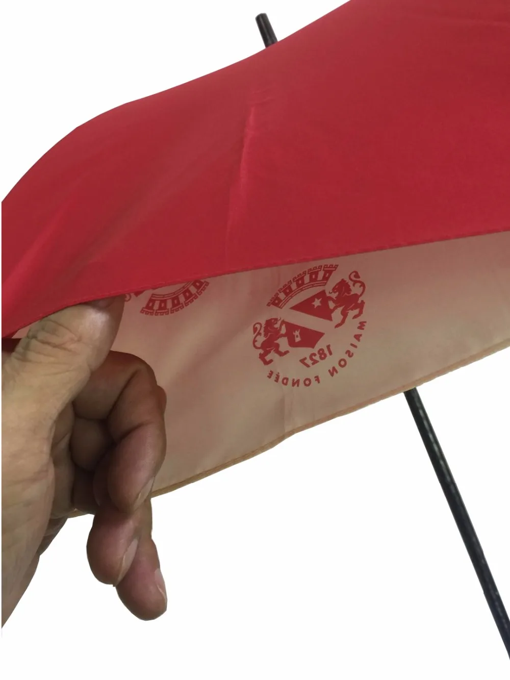 Customized mass cargo Oem Ex-factory visible double layers promotion golf umbrella anti-rust fiberglass advertising parasol