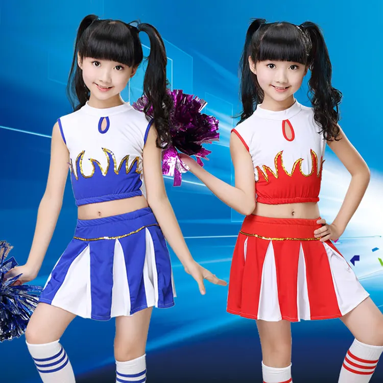 Children Cheerleaders Girl School Team Uniforms Kid Graduation Kids Performance Costumes Sets Girls Class Suit Girl School Suits