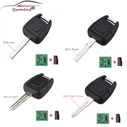 QWMEND 2Buttons klucz zdalny 433Mhz transpondera ID40 chipa dla opla Vauxhall Vectra Zafira OP1 24424723 HU43 HU100 YM28 HU46 ostrze