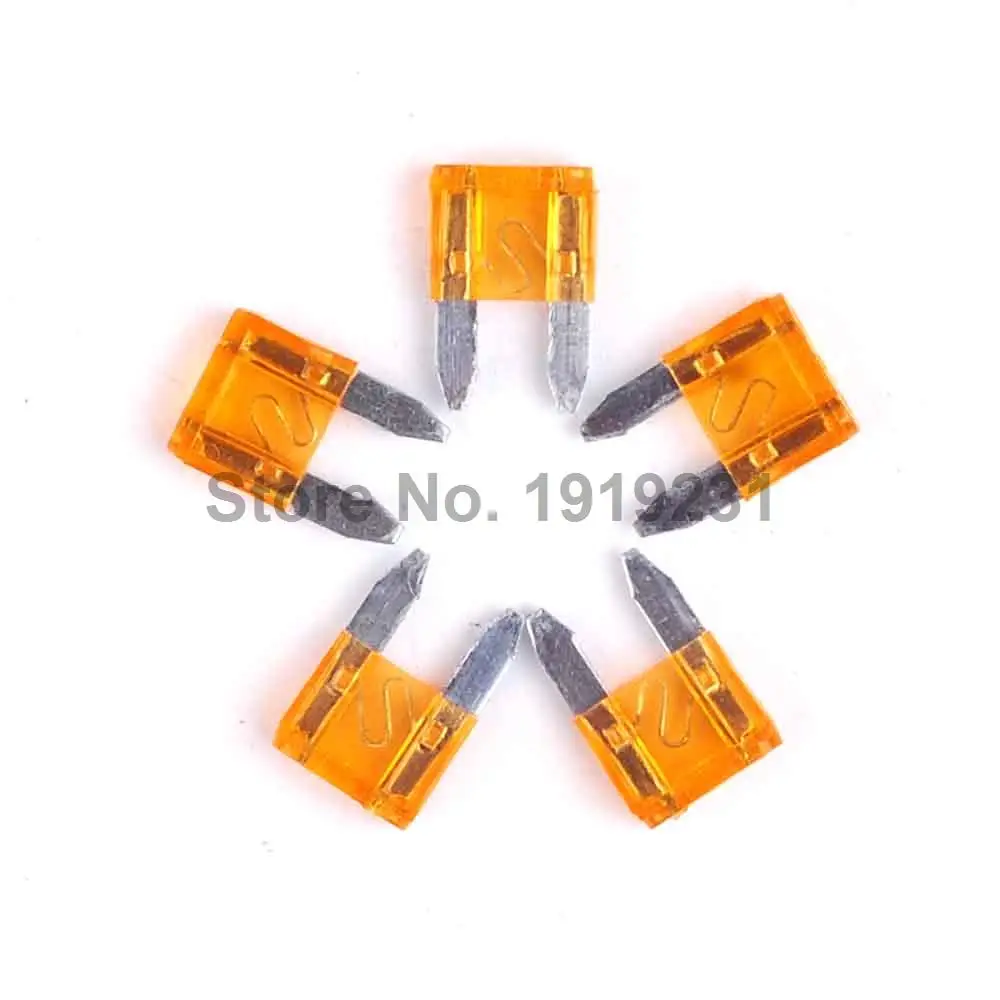 20PCS 5A ATM Mini Fuse Auto Car Boat Motorcycle Blade