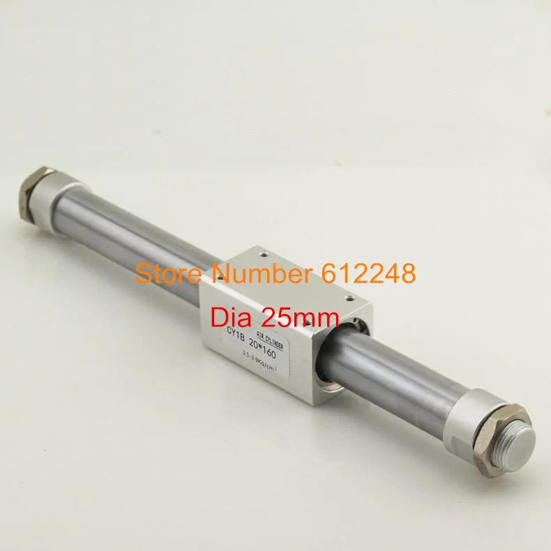 CY1B25*100-200  Rodless Pneumatic Cylinder Stainless steel High Pressure Cylinder CY1B/CY3B RMS