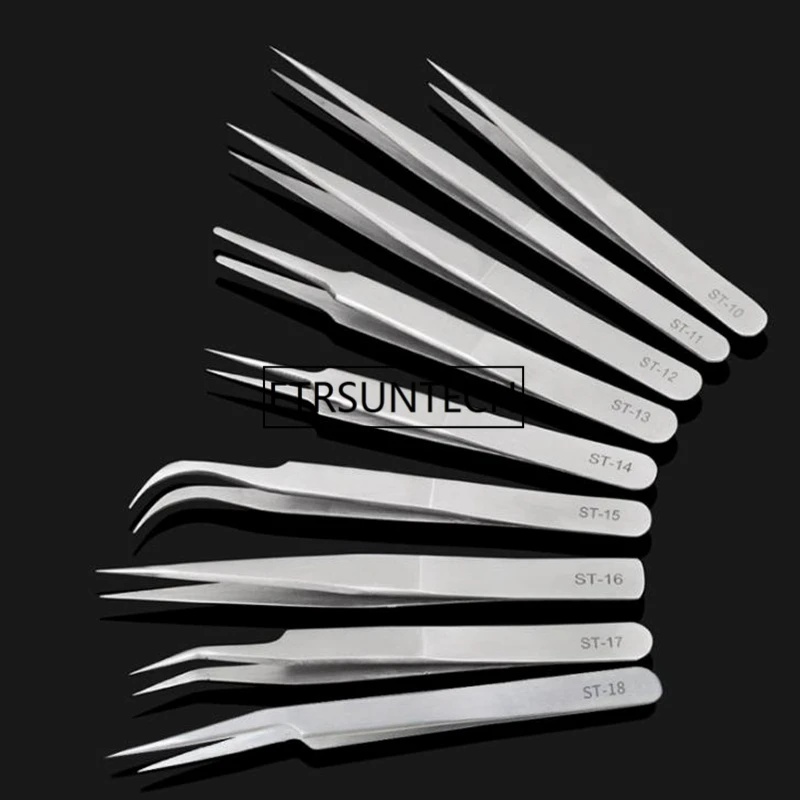 Stainless Steel Tweezer Grafting Eyelash Extension Eyebrow Tweezers Make Up Tool F1375