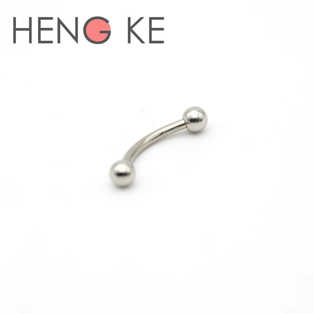 100pcs Surgical Steel Eyebrow Ring Bars Curved 1.2mm Barbell 6mm 8mm 10 12 14 16 Body Piercing Jewelry 16 Gauge Belly Bar