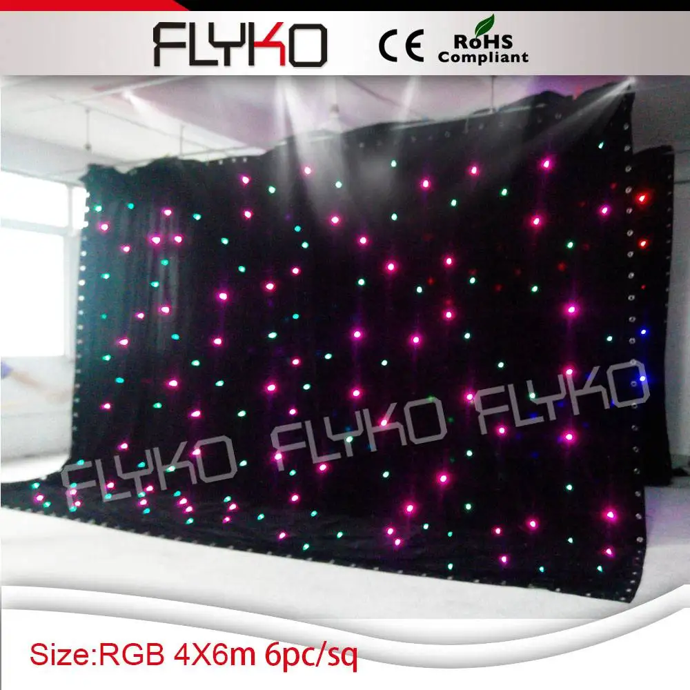 Free shipping wedding backdrop led lights led star cloth