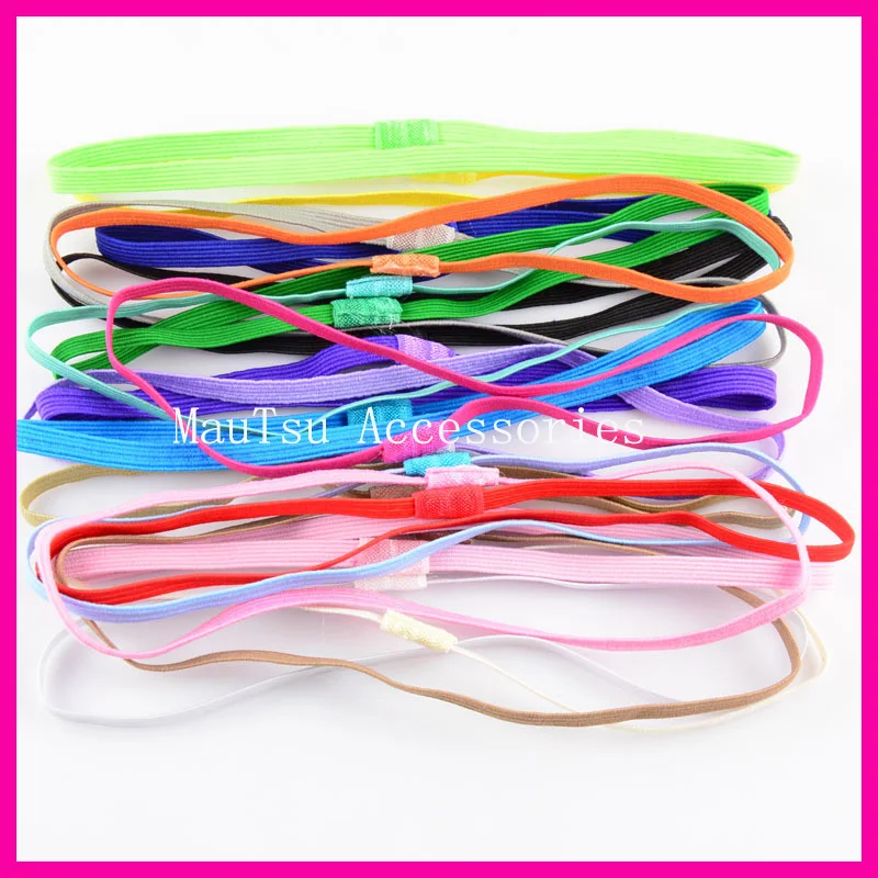 

20PCS Assorted Colors 6mm width Skinny Elastic Hairbands Headbands for kids,Hairbands,Girl Hair accessories