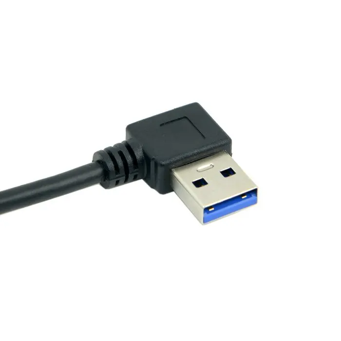 Cable de datos USB 3,0 tipo A recto Tipo A macho, 90 grados, ángulo recto, 40cm