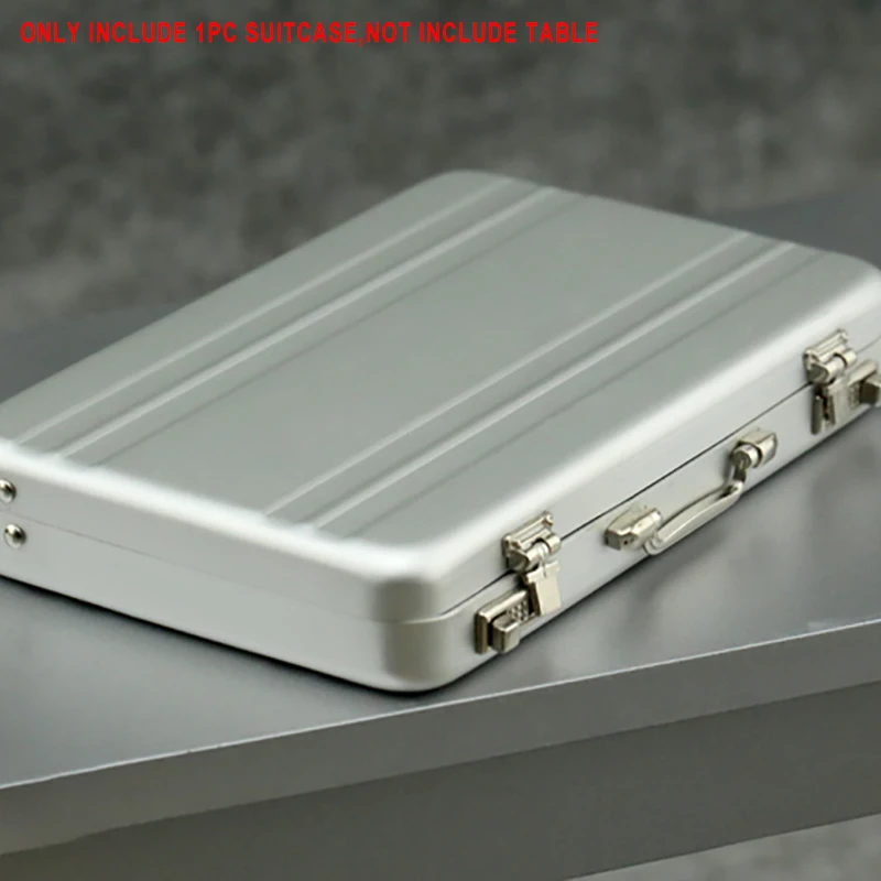 ร้อนรูป 1/6 Scale ฉากอุปกรณ์เสริมเงินอลูมิเนียมแบบพกพากระเป๋าเดินทางที่ละเอียดอ่อนกล่องสามารถเปิด Fit 12 "ตุ๊กตาของเล่น Action Figure