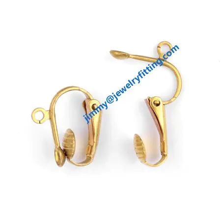 

jewelry findings brass lever back earring clip ear wire clip earring fitting fashion