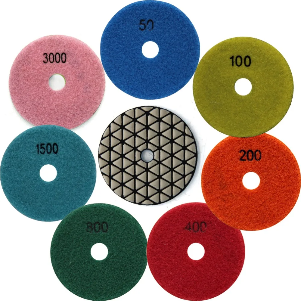 

80mm 3inch Diamond Dry Polishing Pad Abrasives Tools Resin Bond Grit 50-3000 Granite Marble Concrete Lowcost Safe High Quality