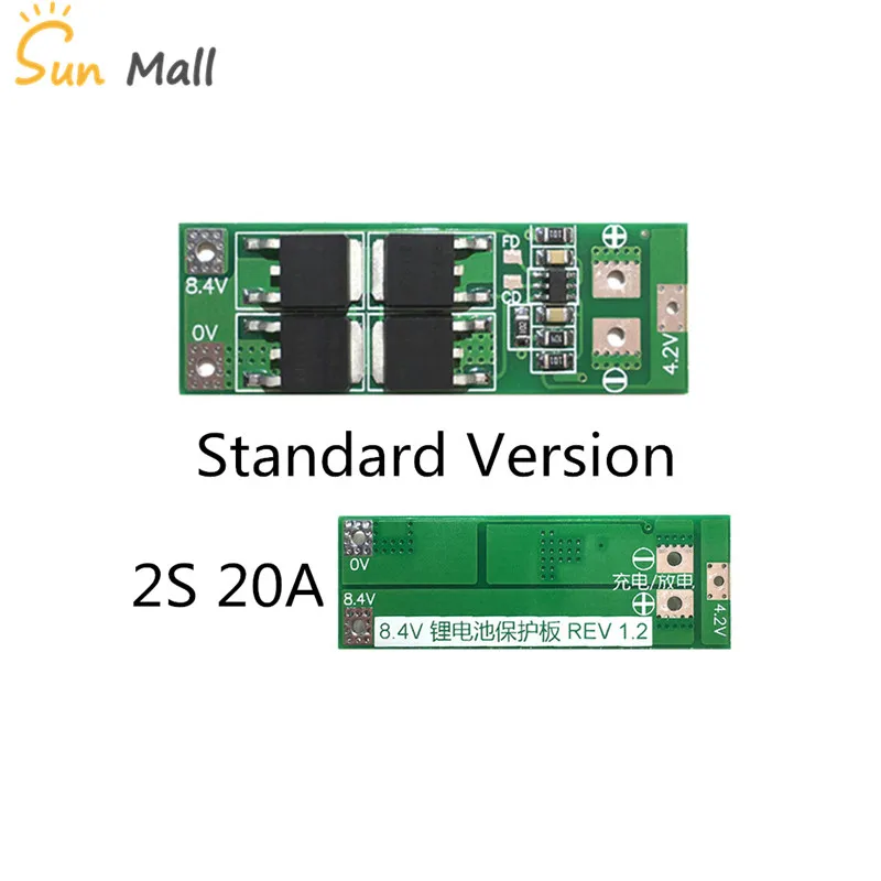 Standard Version 2S 20A  7.4V 8.4V  18650 Lithium battery BMS Board/Battery Protection board