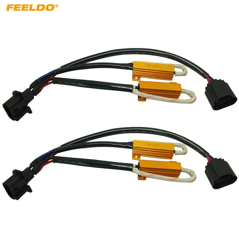 

FEELDO 2Pcs H13 Resistor Harnesses LED Decoder LED Warning Canceller For LED Car Light #AM5331