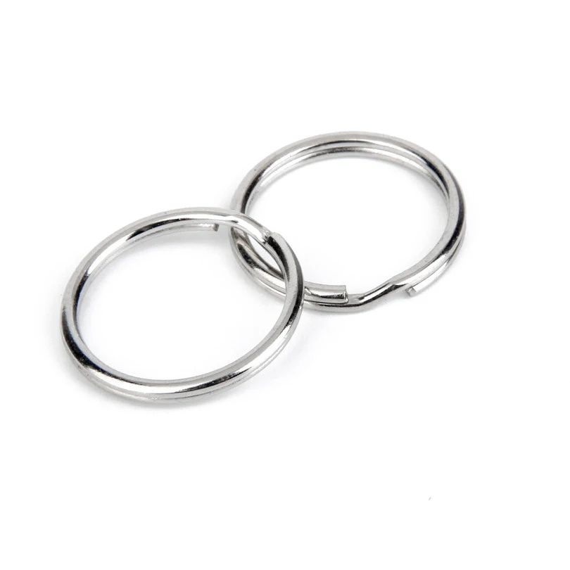 100pcs/lot 8-40mm Stackless Steel Open Double Jump Rings for Jewelry Making DIY Keychain Double Split Rings Connectors Findings
