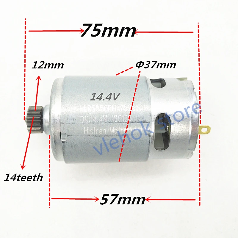 14 Teeth 14.4V  Motor Replace For BOSCH GSR14.4-2 Cordless Drill Driver Batt-Oper Screwdriver electrical Power tools