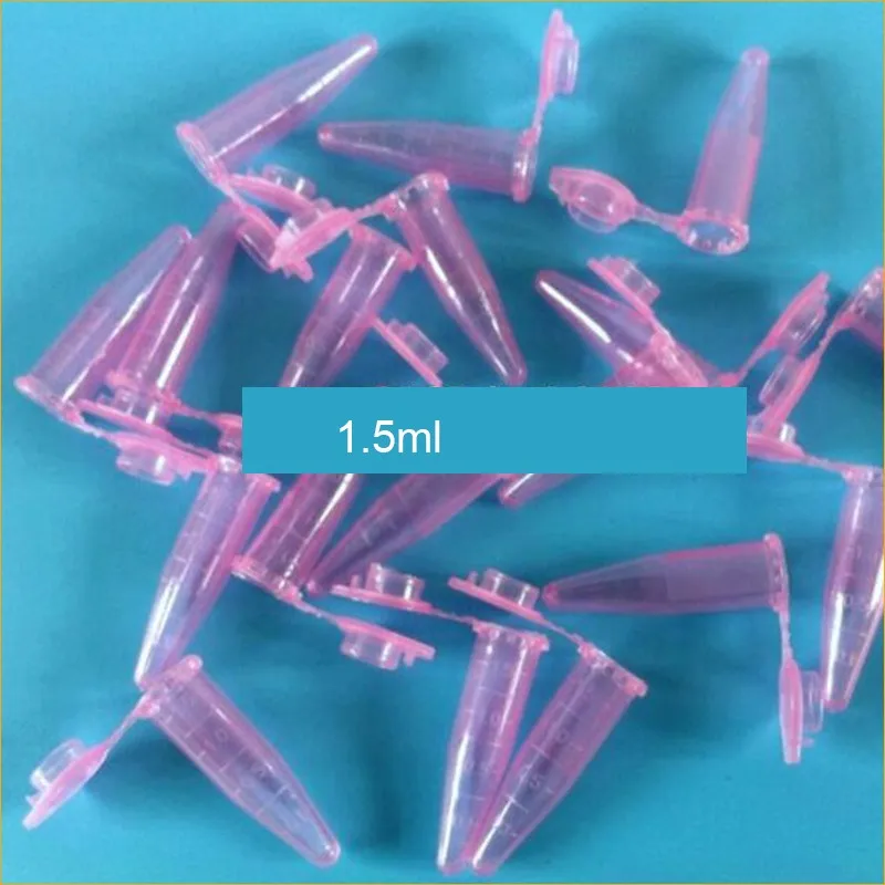 Tubes à centrifugeuse avec couvercle, 100 pièces, 1.5ml, couleur mixte, en plastique, Jack d'échantillonnage, conteneurs à fond pointu, fournitures de laboratoire