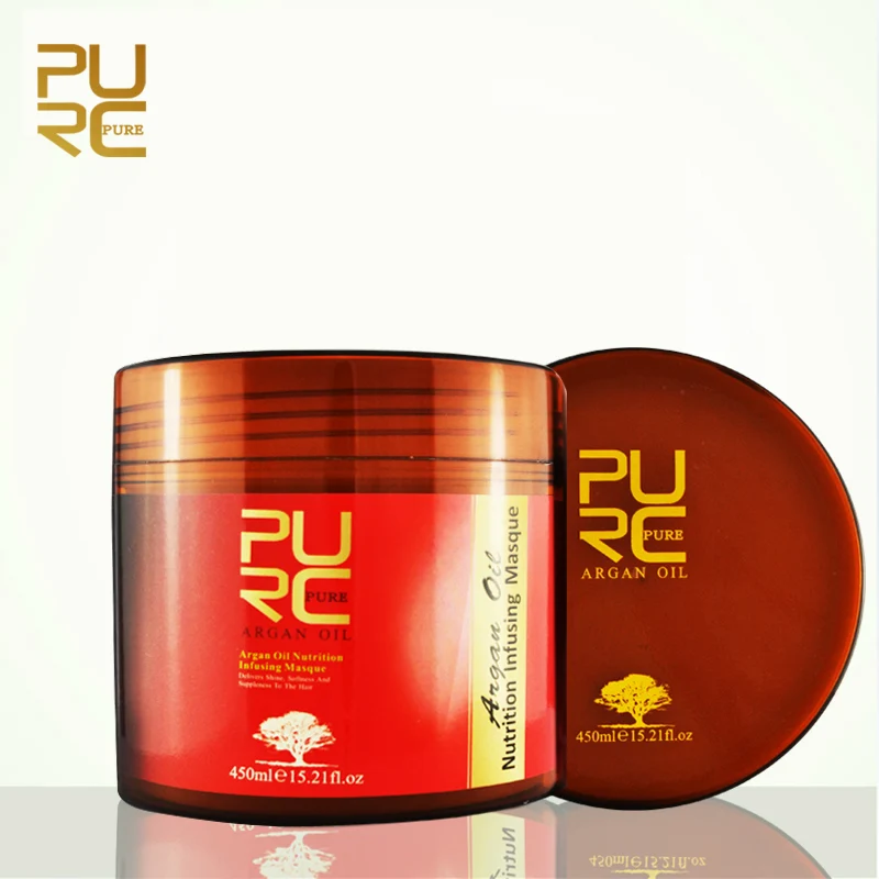 PURC Morocco Argan Oil Hair Mask Smoothing Nutrition Infusing Masque for Repairs Hair Damage 450ml