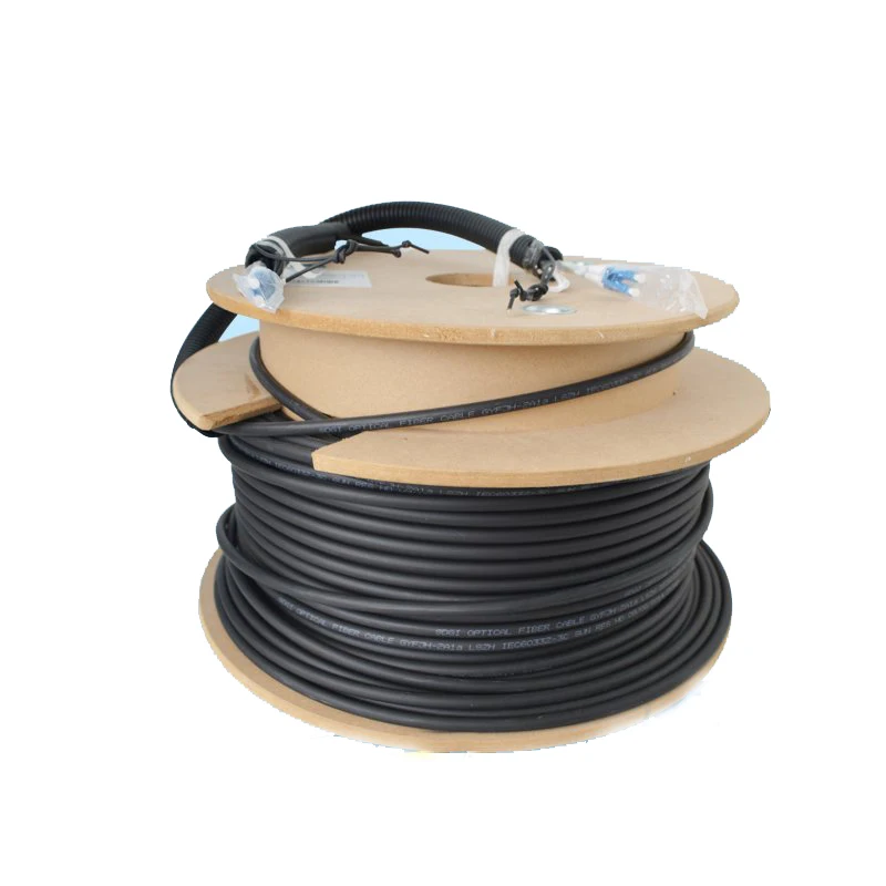 

High Quality 100M LC UPC Fiber Optic Patch Cord 2 core optical fiber cable Duplex Field Amored Fiber cable for base station