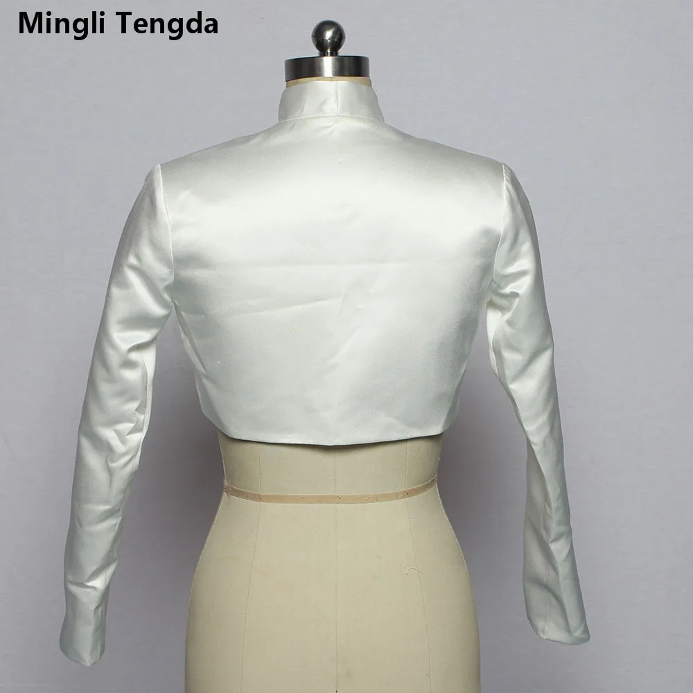 Mingli Tengdaคราบสีเขียวงานแต่งงานBolero Wrapsเจ้าสาวเสื้อCape MariageแขนยาวBolero Shawl Coat Bolerko Damskie