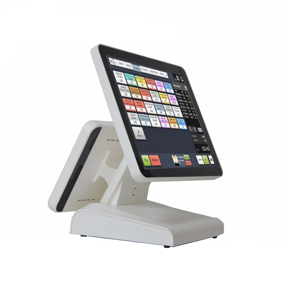 Cheap POS System Wholesales 15 Inch Dual Capacitive Touch POS System For Supermarket