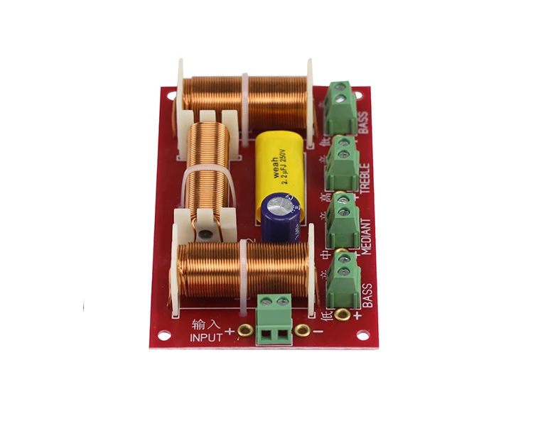 JINGERL 200w Tweeter Mid Bass Mid 3 Way Crossover Board Intersect Point 860HZ 6000Hz Frecuencia Divisor 4-8OHM Filtro de altavoz Filter Estantería Audio ( Size : 2 Pieces