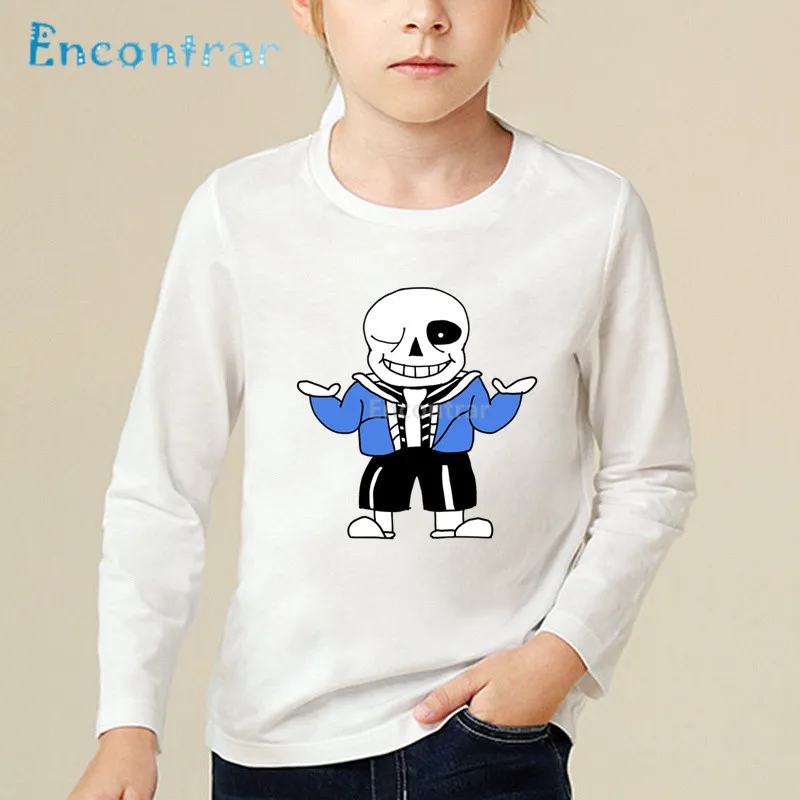 

Children Cartoon Print Skull Brother Undertale Sans Funny T shirt Baby Boys Girls Long Sleeve Tops Kids Casual T-shirt,LKP2405