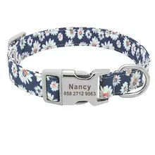 Custom Pet Nylon Collar with ID Engraving #6