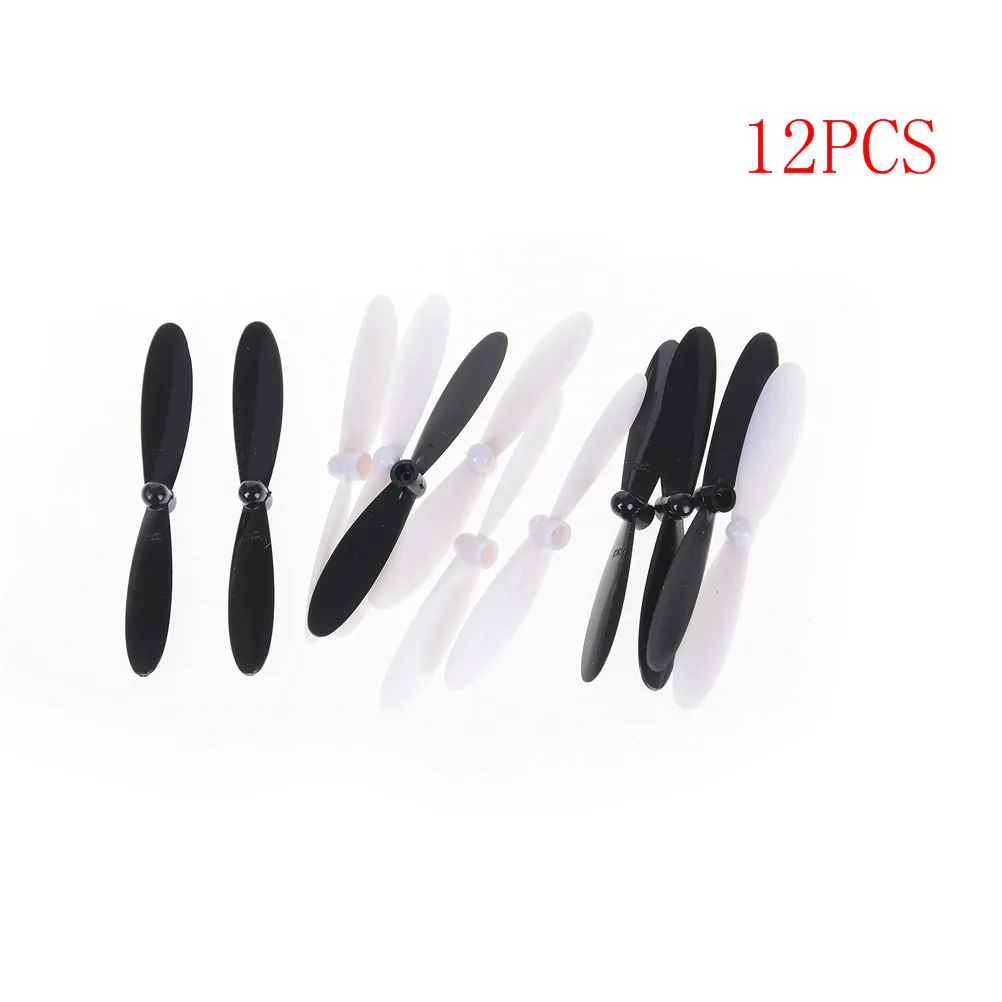 12Pcs/lot 55MM long Propeller For HUBSAN X4 H107 H107C H107D Quadcopter Black&White