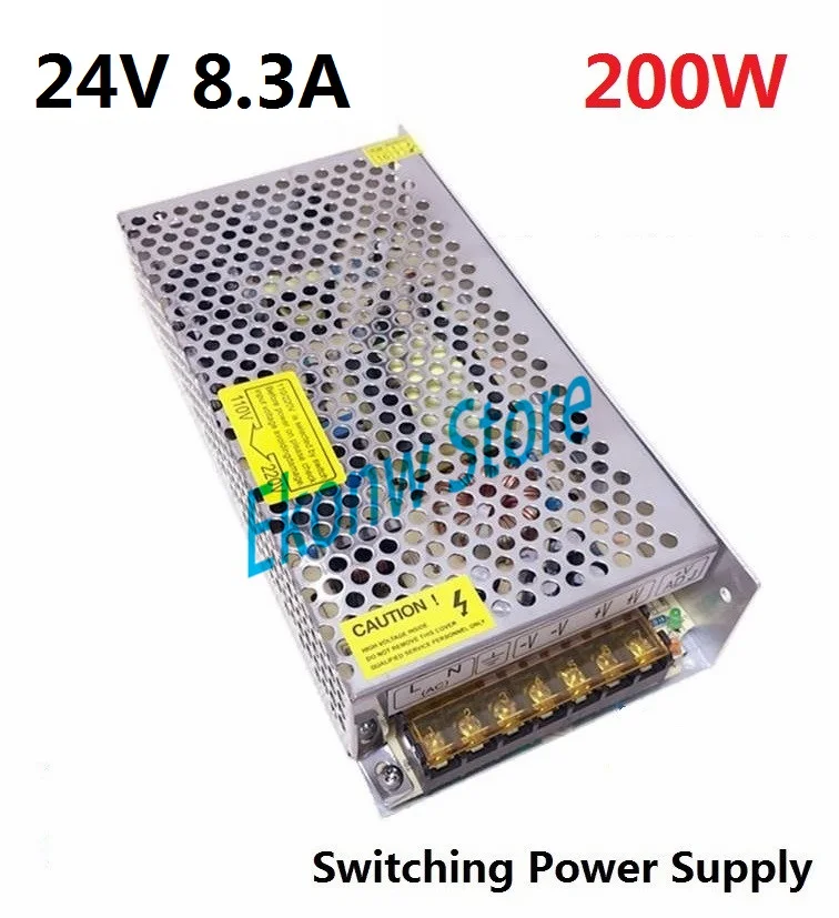 

200W 24V 8A Switching Power Supply Factory Outlet SMPS Driver AC110-220V to DC24V Transformer for LED Strip Light Module Display