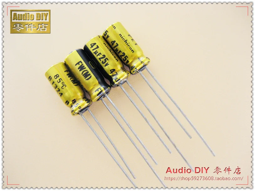 2020 hot sale 30PCS/50PCS Nichicon FW Series Electrolytic Capacitors for 47uF/25V Audio free shipping