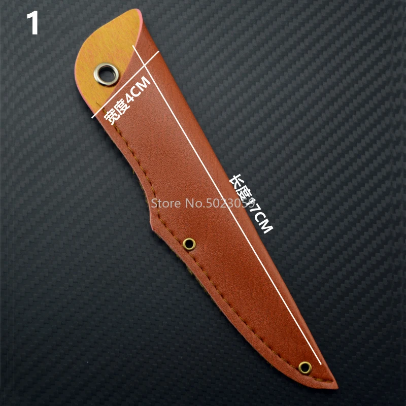 1piece Top Quality PU Leather case For DIY Knife handle material Straight knife Home Fruit knife Meat cleaver