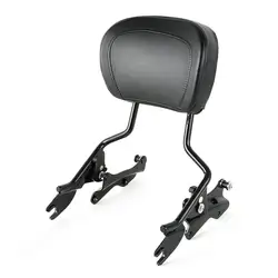 Motorcycle 4 Point Docking Kit Backrest Sissy Bar + Pad For Harley Touring Road Glide Road King Street Glide 2014-2025