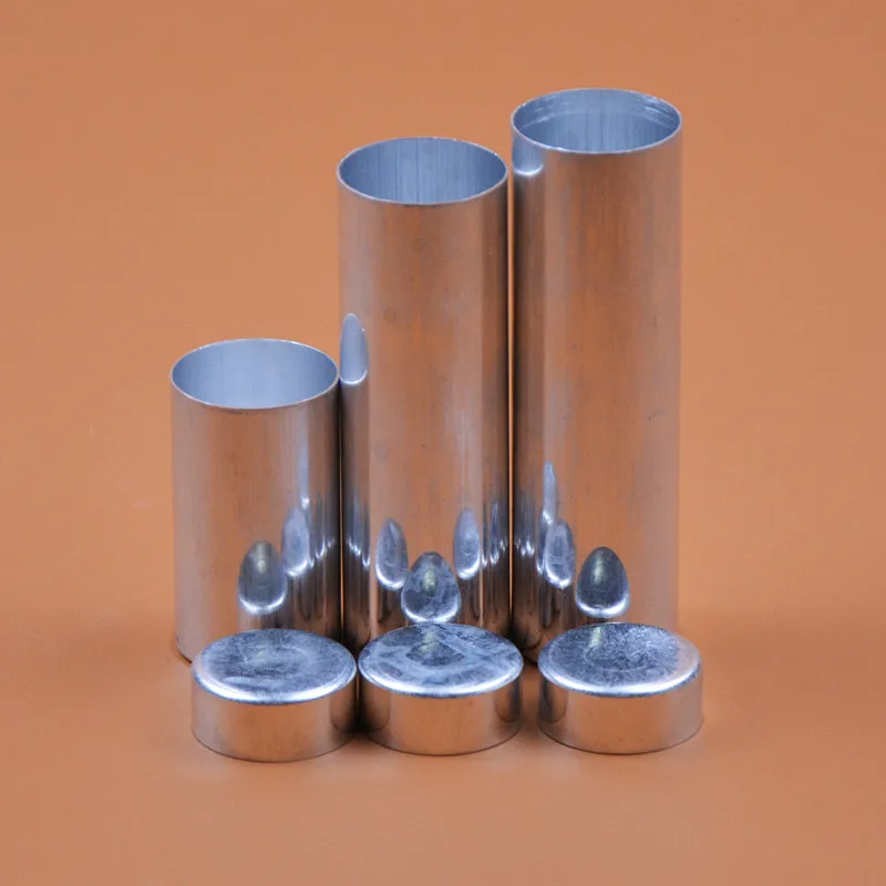 유연한 의치 제작용 치과 빈 알루미늄 튜브 카트리지, 치과 재료 OD25.5 mm * 45mm, 77mm, 85mm, 50 개/로트