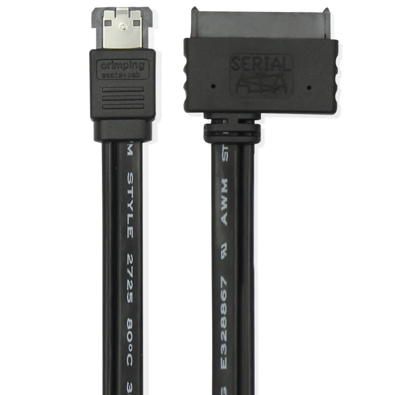 Cabo micro sata 16 pinos (7 + 7 + 2 pinos) de 0.5m para alimentar esata (esata + combo usb), conecta com hdd sata de 1.8 polegadas