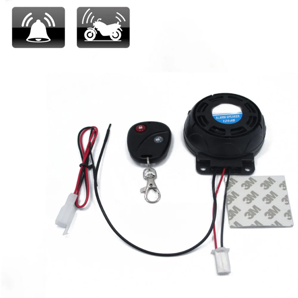 DC 12V Motorcycle Alarm System Scooter Security Protection Alarm for Honda GS125 CG125 Yamaha Suzuki Motor Remote Control Alarms