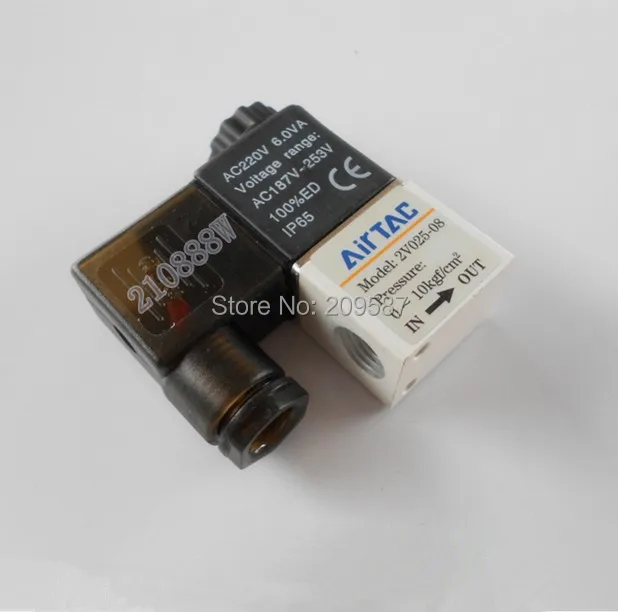 

1x 2V025-08 24V DC 2Port 2Pos 1/4" BSP Normally Closed Solenoid Valve Coil Led