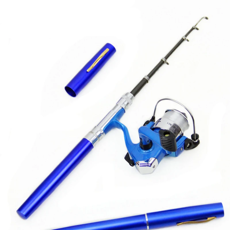 Fonoun 1m Pocket Pen Aluminum Alloy Fishing Rod Pole  Combos With HIG2000 Reel 50m Lines H3