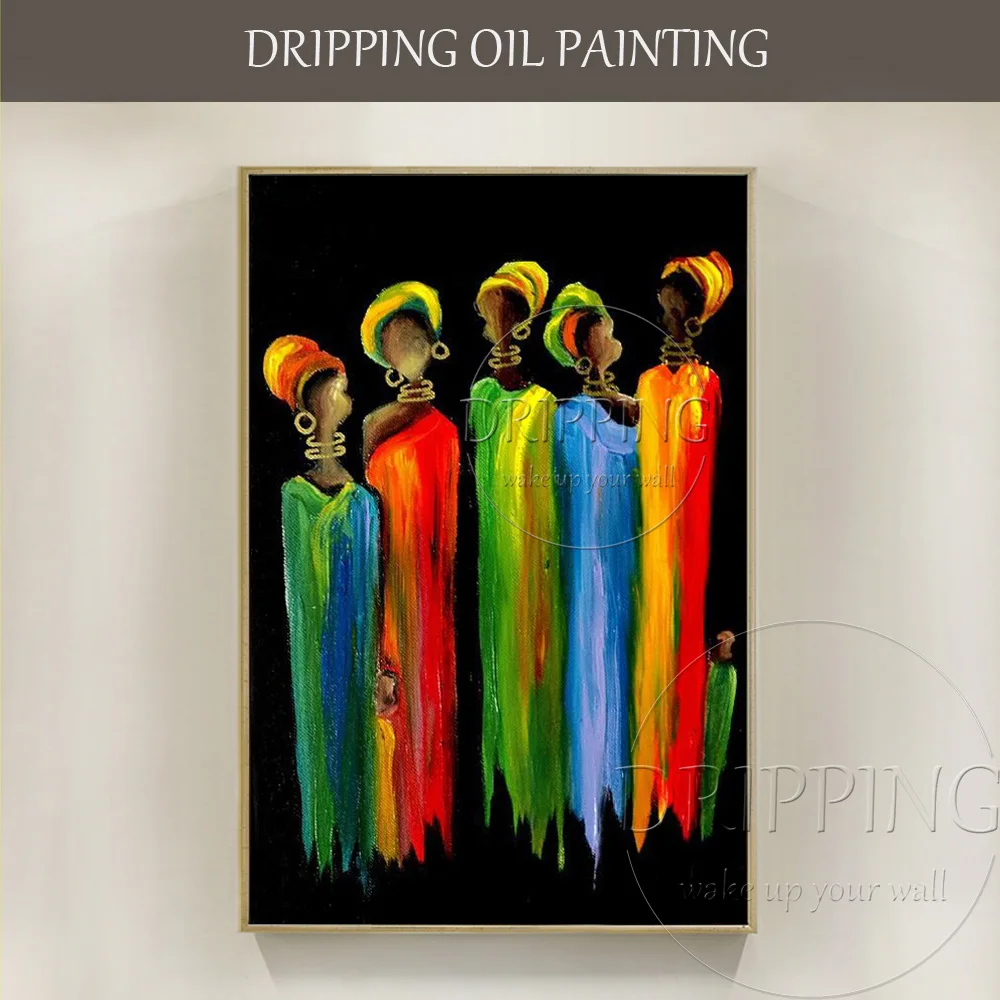 

Hot Selling Cheap Price African Tribe Art Oil Painting Artist Handmade High Quality Abstract African Tribe Canvas Painting