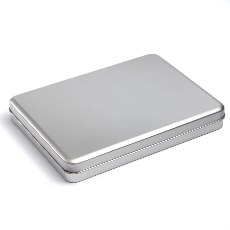 A5 metalowe prostokątne schowek 7 cal 8 cal tabletki DIY puste cyny organizator case organizador caixa organizadora trumna
