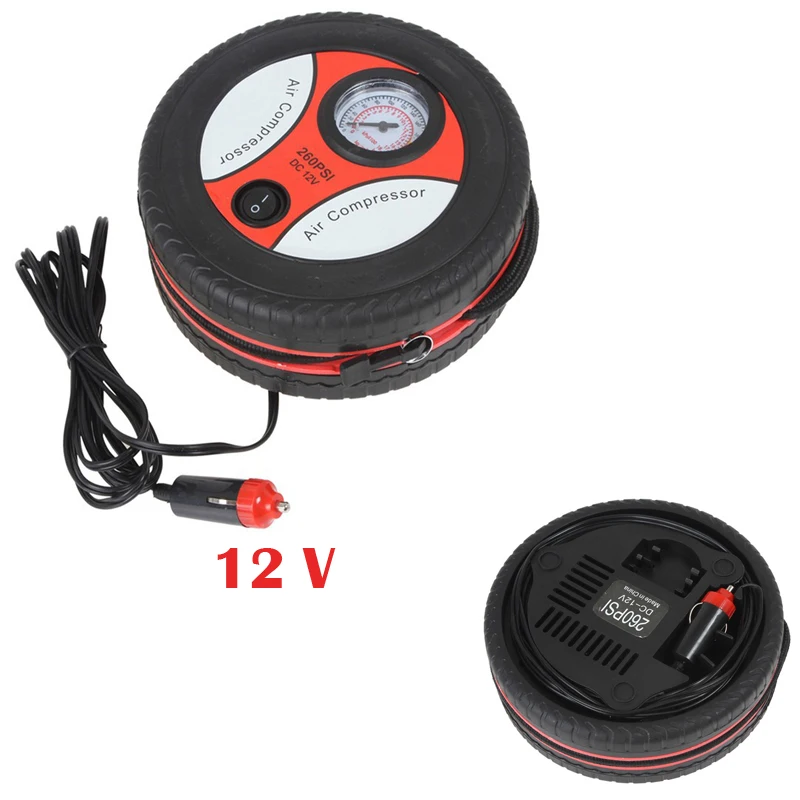 

Portable Automotive Tire Pump 12V Mini Air Pump Household Car Motorcycle Bike 260PSI Electric Air Compressor