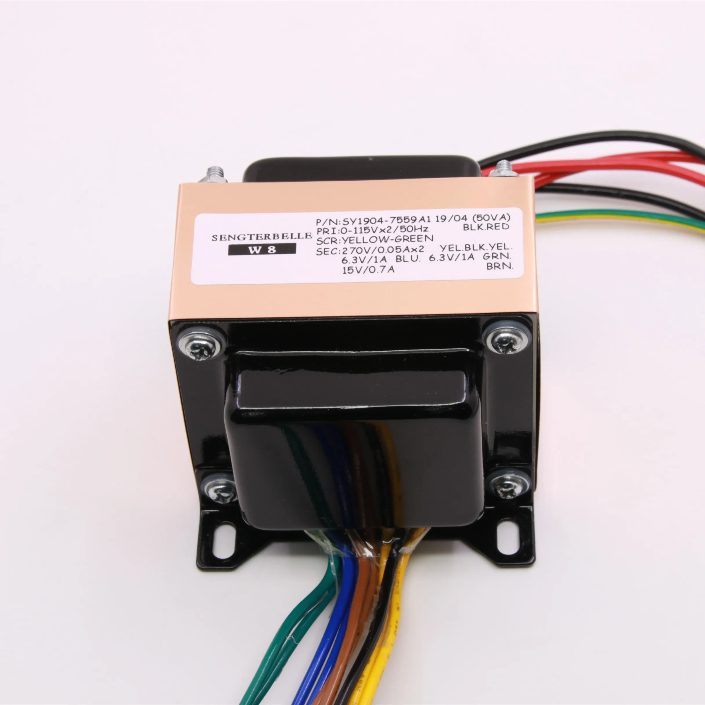 50 ВА (50 Вт) 270 В-0-270 В 6,3 В + 6,3 В + 15 В чистая медь аудио HiFi EI трансформатор для лампового предусилителя DIY