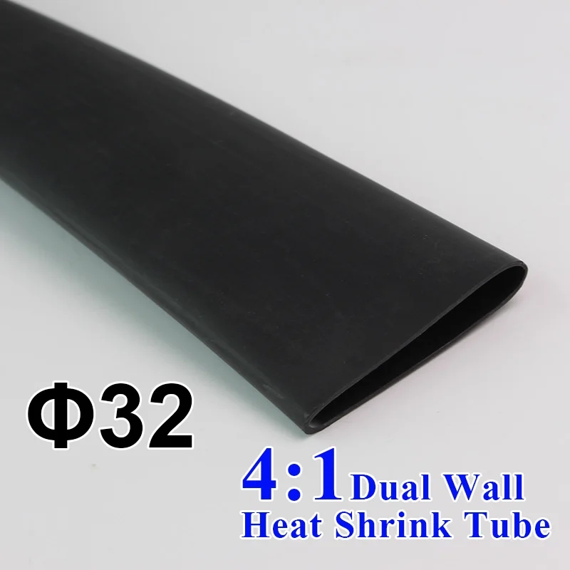 

1.22meter/lot 32mm 4:1 Heat Shrink Tube with Glue Adhesive Lined Dual Wall Tubing Insulation Sleeving Wrap Wire Cable kit