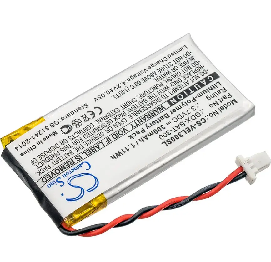 Cameron Sino 300mah battery for VERNIER Go Direct Acceleration Sensor Go Direct Tris-Compatible Flat pH GDX-BAT-300 batteries