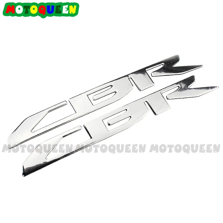 2X Motorcycle Chrome 3D Raised Stickers Decals Emblem For CBR 150 250R 300R 400R 500R 500X 600RR 1000RR RR 650R 650F ABS