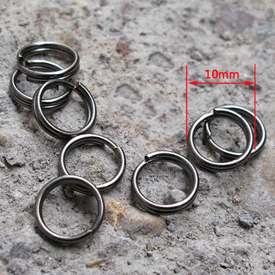 10 Uds. Llavero dividido de 10mm de diámetro llavero de aleación Ultra pequeño llavero circular de alambre de Metal accesorios creativos DIY J079