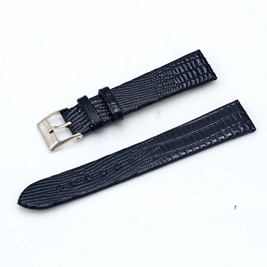 Shsby lizard women\'s Watchbands Leather watch strap stainless steel buckle belt buckle, 18mm