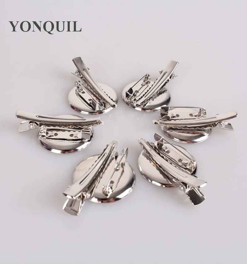 DIY brooch base 30mm 200pcs/lot Dual Brooch Back Base With Clip and Safety Pin use for brooch and hair jewelry DIY HAT CPAM free