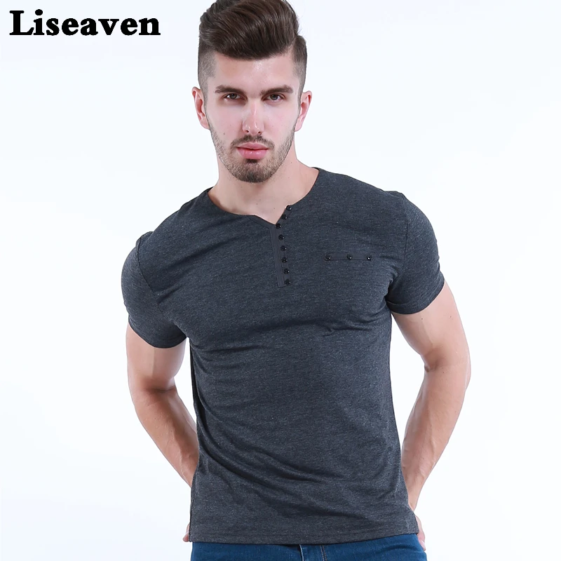 Liseaven Mens T Shirt Slim Fit Crew Neck T-shirt Tops&Tees Men Short Sleeve Shirt Casual tshirt Tee Tops  Short Shirt Size M-5XL