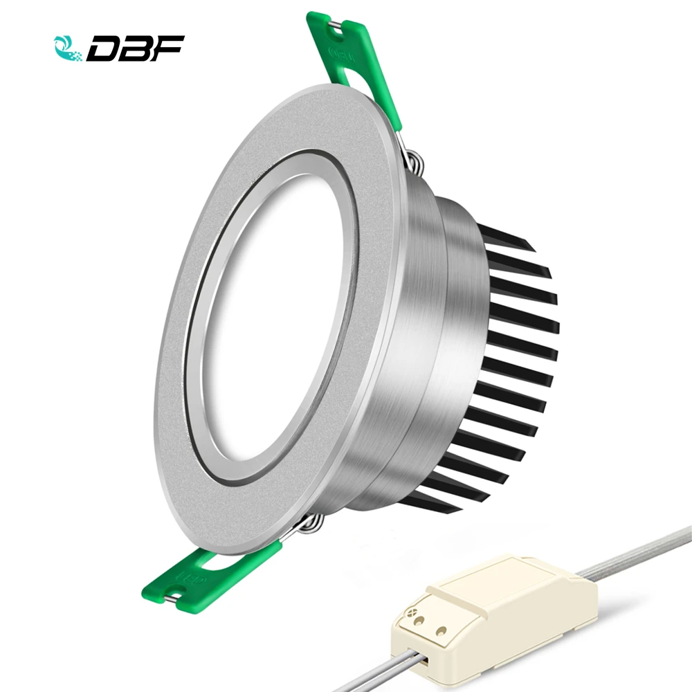 recesso cob led lampada do teto downlight com driver prata habitacao epistar para home decor 5w 7w 10w 12w 110v 220v 01